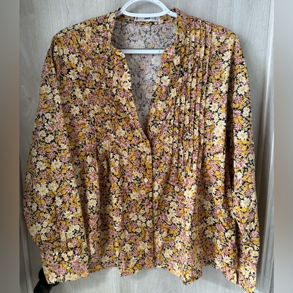 MNG Mango Cotton Floral Top size 6 - Picture 2 of 8